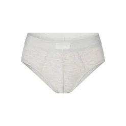 COTTON MENS BRIEF | LIGHT HEATHER GREY-Skims Outlet