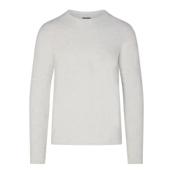 COTTON MENS LONG SLEEVE T-SHIRT | LIGHT HEATHER GREY-Skims Fashion