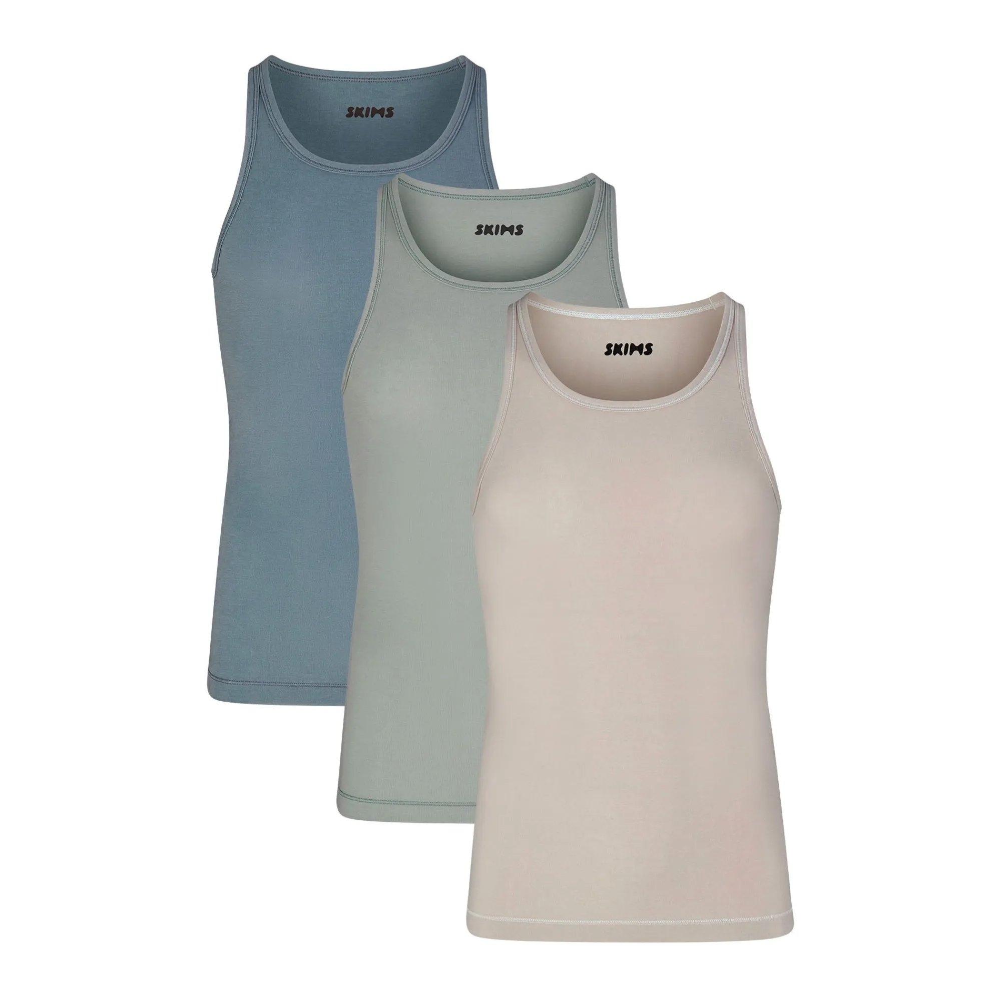COTTON MENS TANK PACK | STONE MULTI-Skims Sale