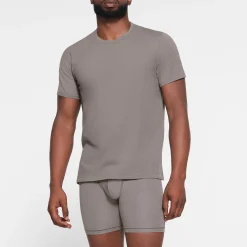 COTTON MENS T-SHIRT | WASHED GUNMETAL-Skims Sale