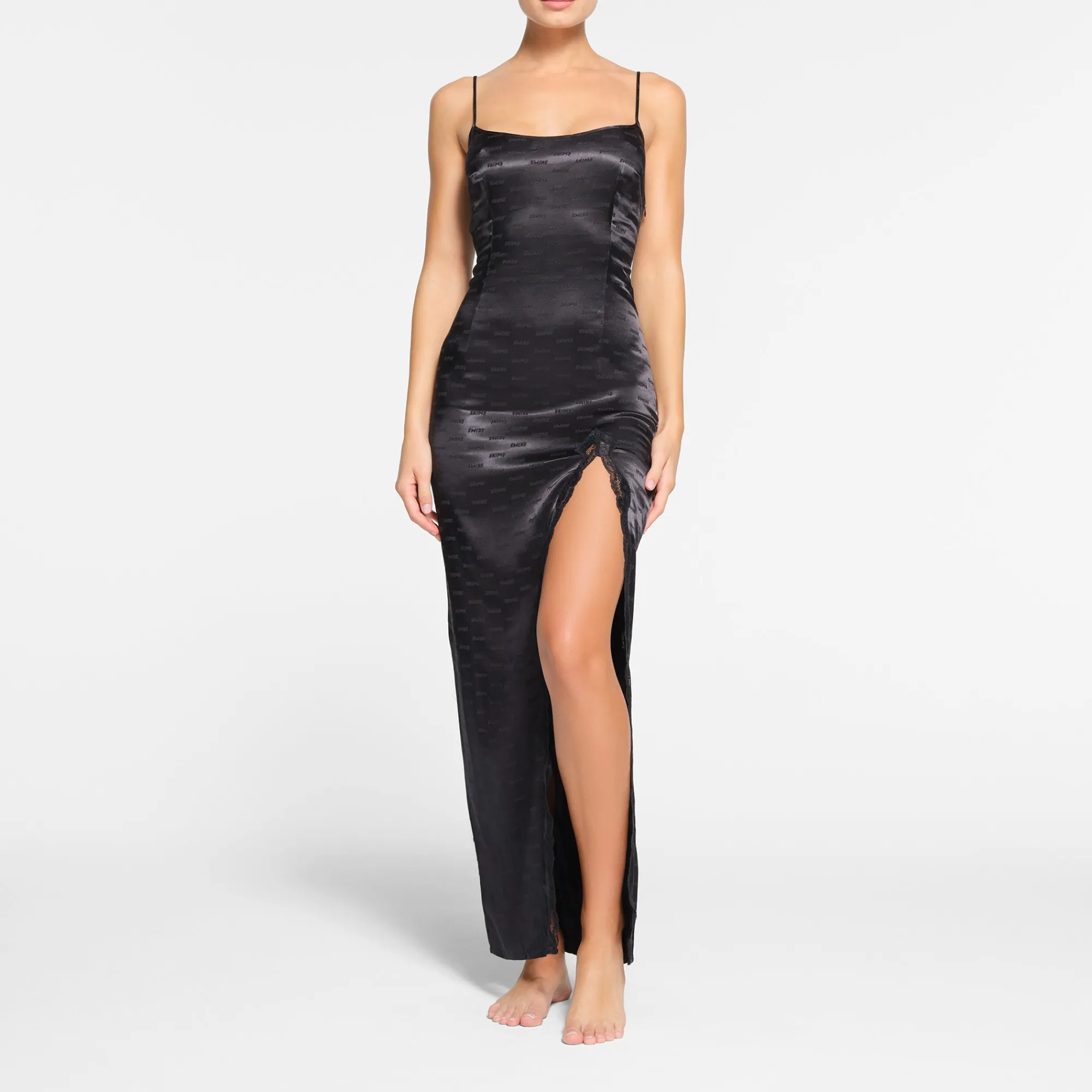 JACQUARD LACE LONG DRESS |-Skims Hot