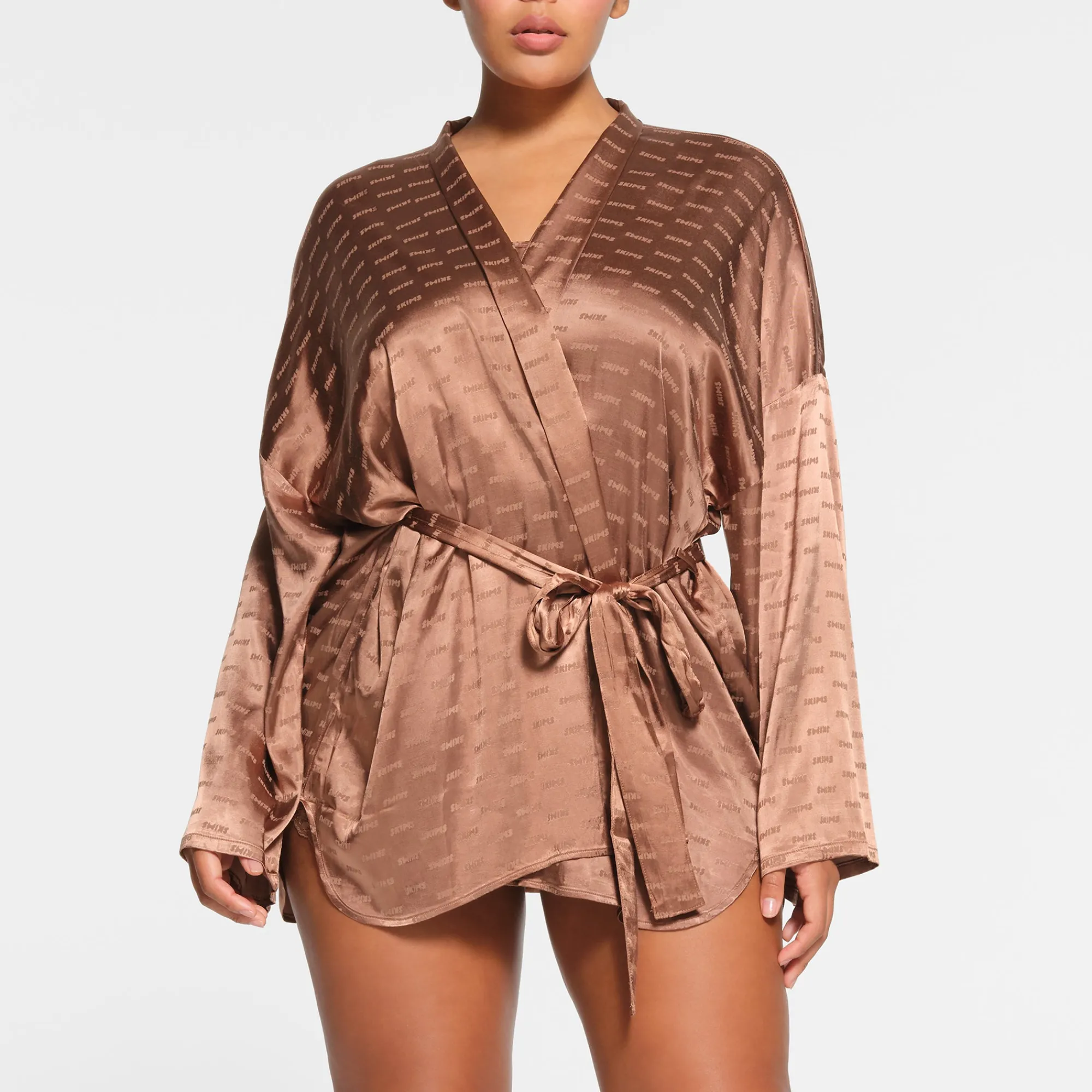 JACQUARD SHORT ROBE |-Skims New