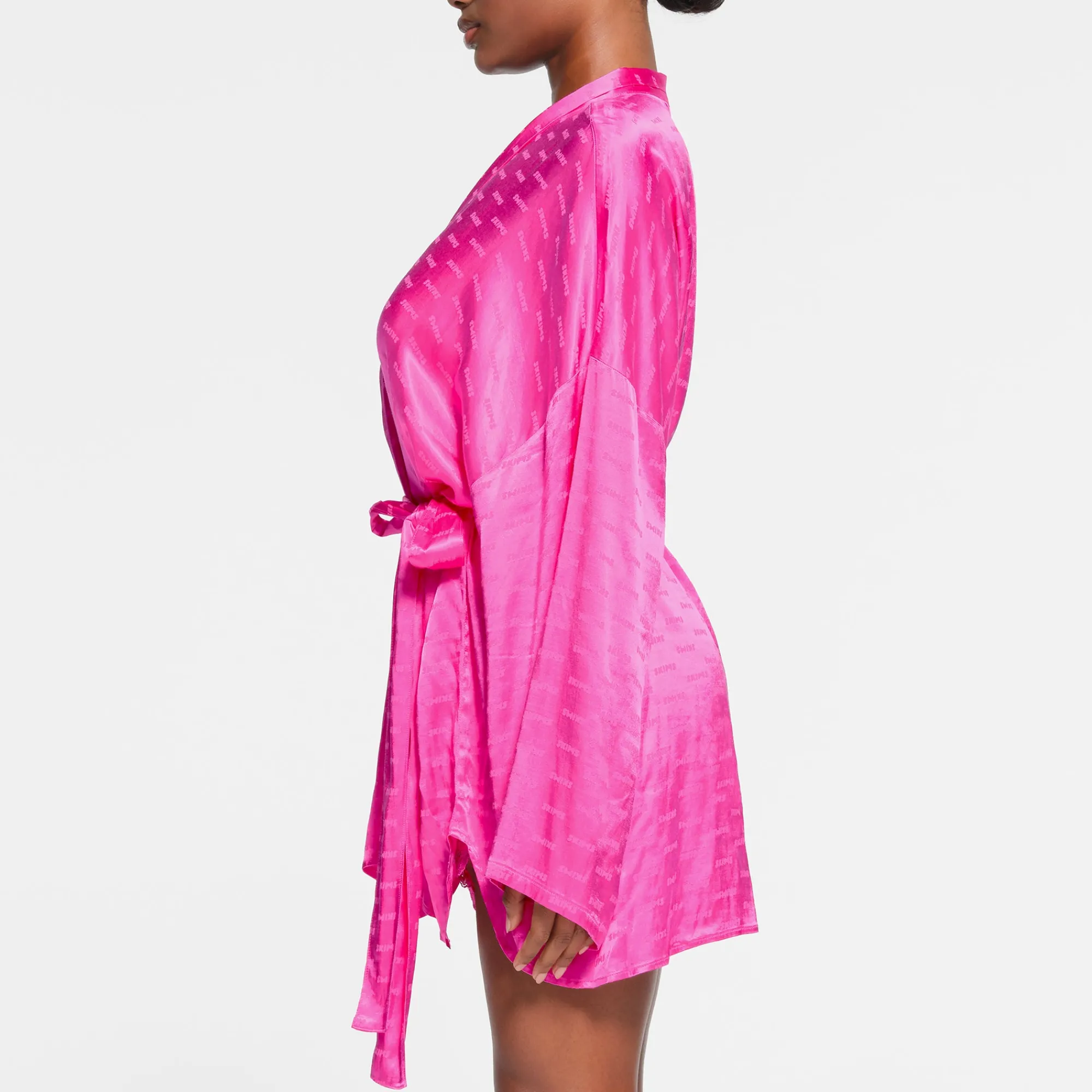 JACQUARD SHORT ROBE | HOT PINK-Skims Outlet