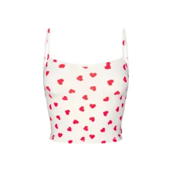 SLEEP STRAIGHT NECK CROPPED CAMI | RUBY AND MARBLE HEART-Skims Fashion