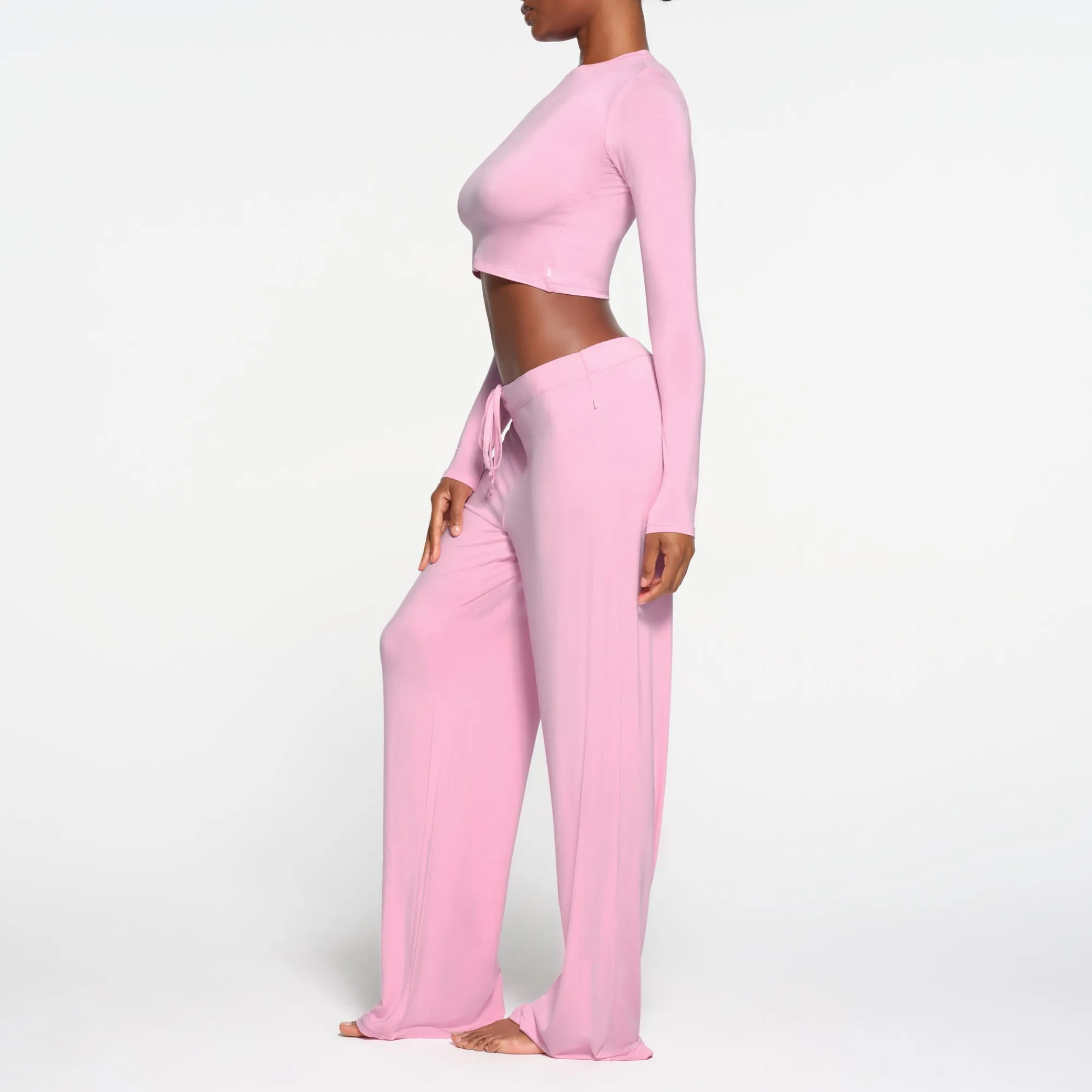 SLEEP SUPER CROPPED LONG SLEEVE | BUBBLE GUM-Skims Discount