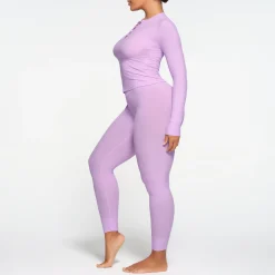 SOFT LOUNGE LONG SLEEVE HENLEY | SUGAR PLUM-Skims Hot