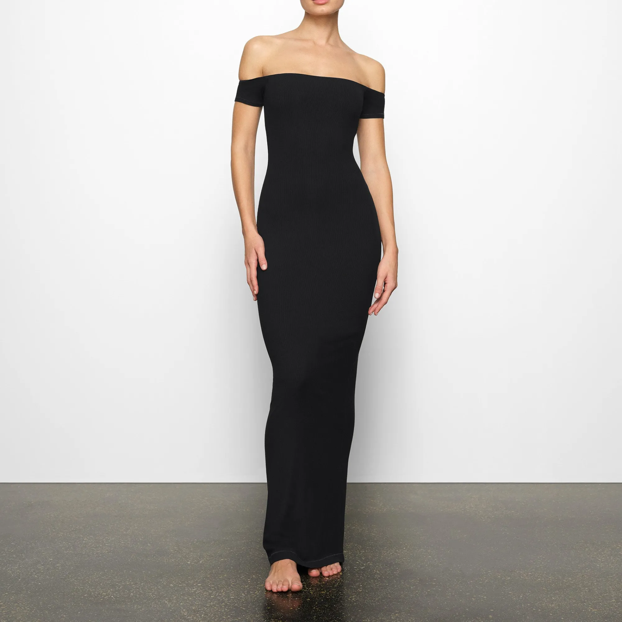 SOFT LOUNGE OFF THE SHOULDER DRESS |-Skims Clearance
