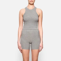SOFT LOUNGE RACER TANK | HEATHER GREY-Skims Outlet