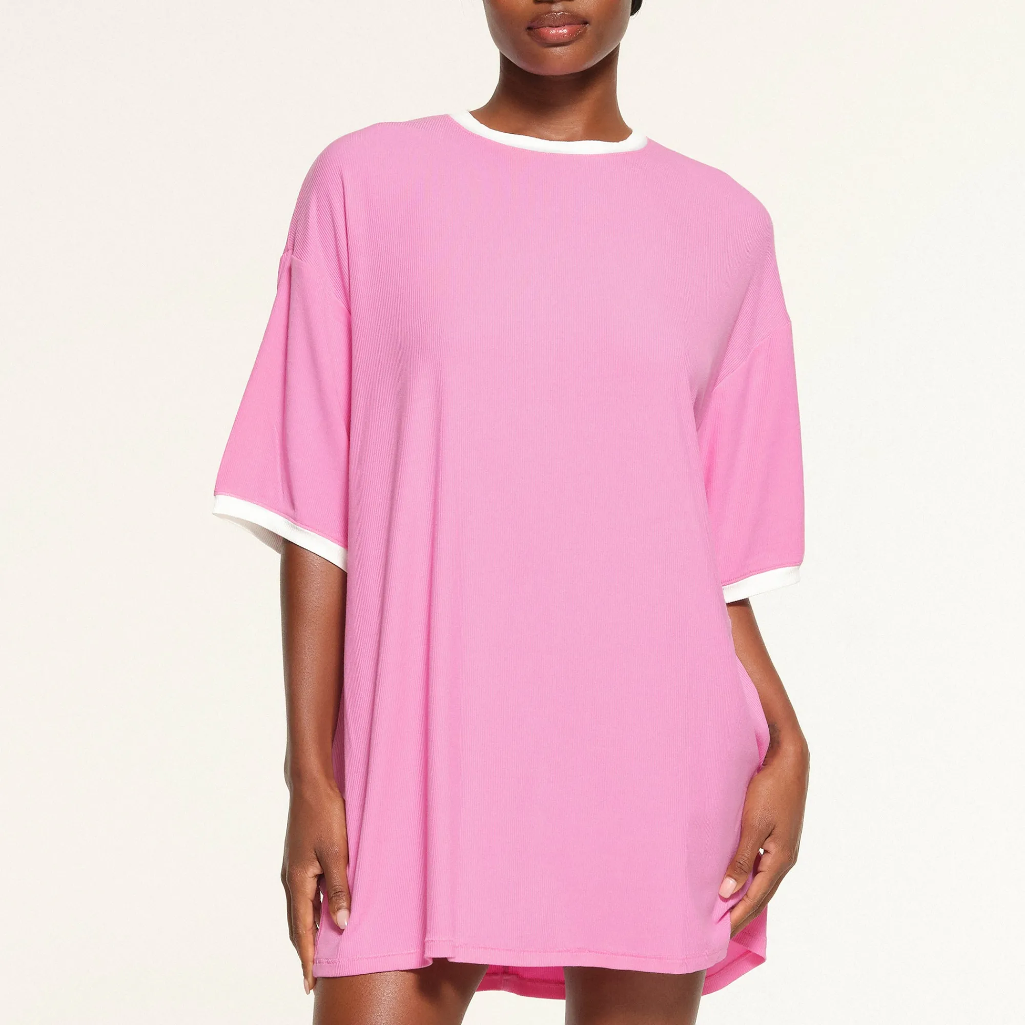 SOFT LOUNGE RINGER T-SHIRT MINI DRESS |-Skims Hot