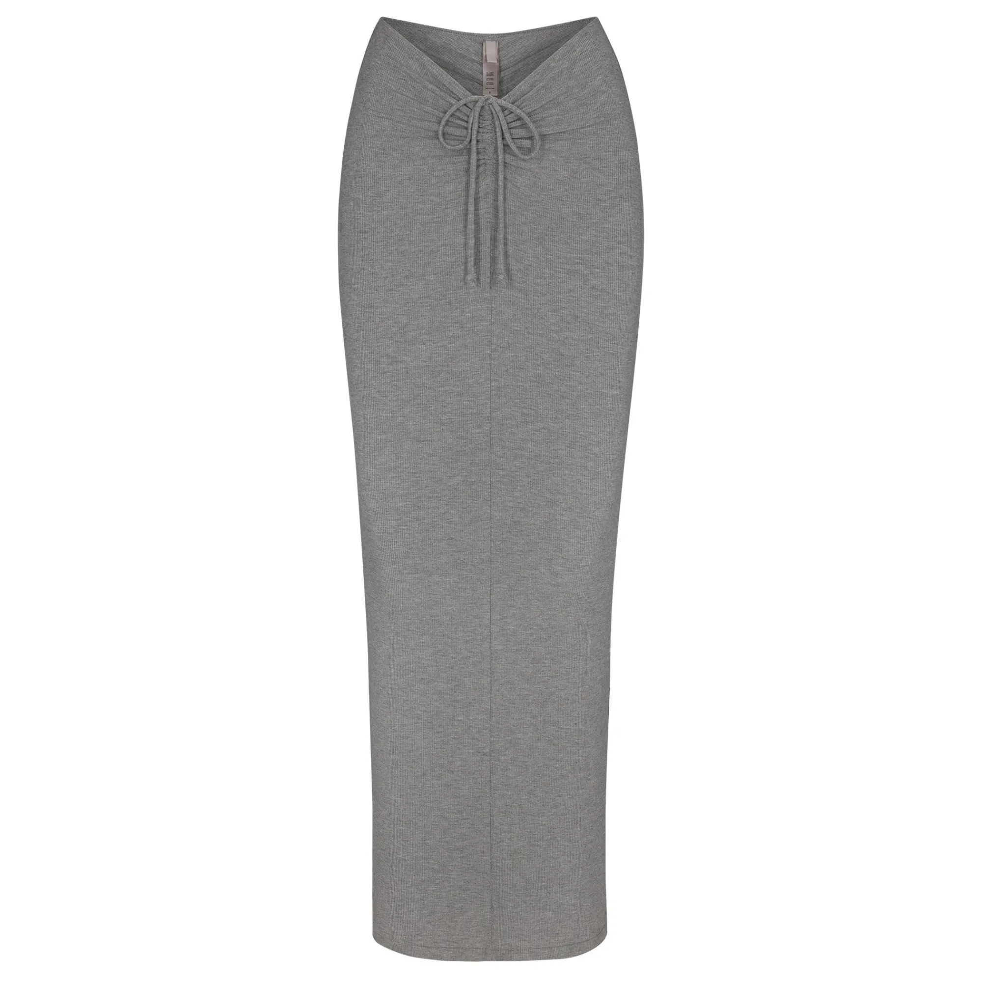 SOFT LOUNGE RUCHED LONG SKIRT | HEATHER GREY-Skims New