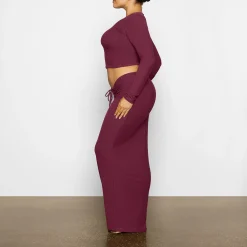SOFT LOUNGE RUCHED LONG SKIRT |-Skims Outlet