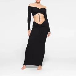 SOFT LOUNGE RUCHED LONG SKIRT |-Skims Best