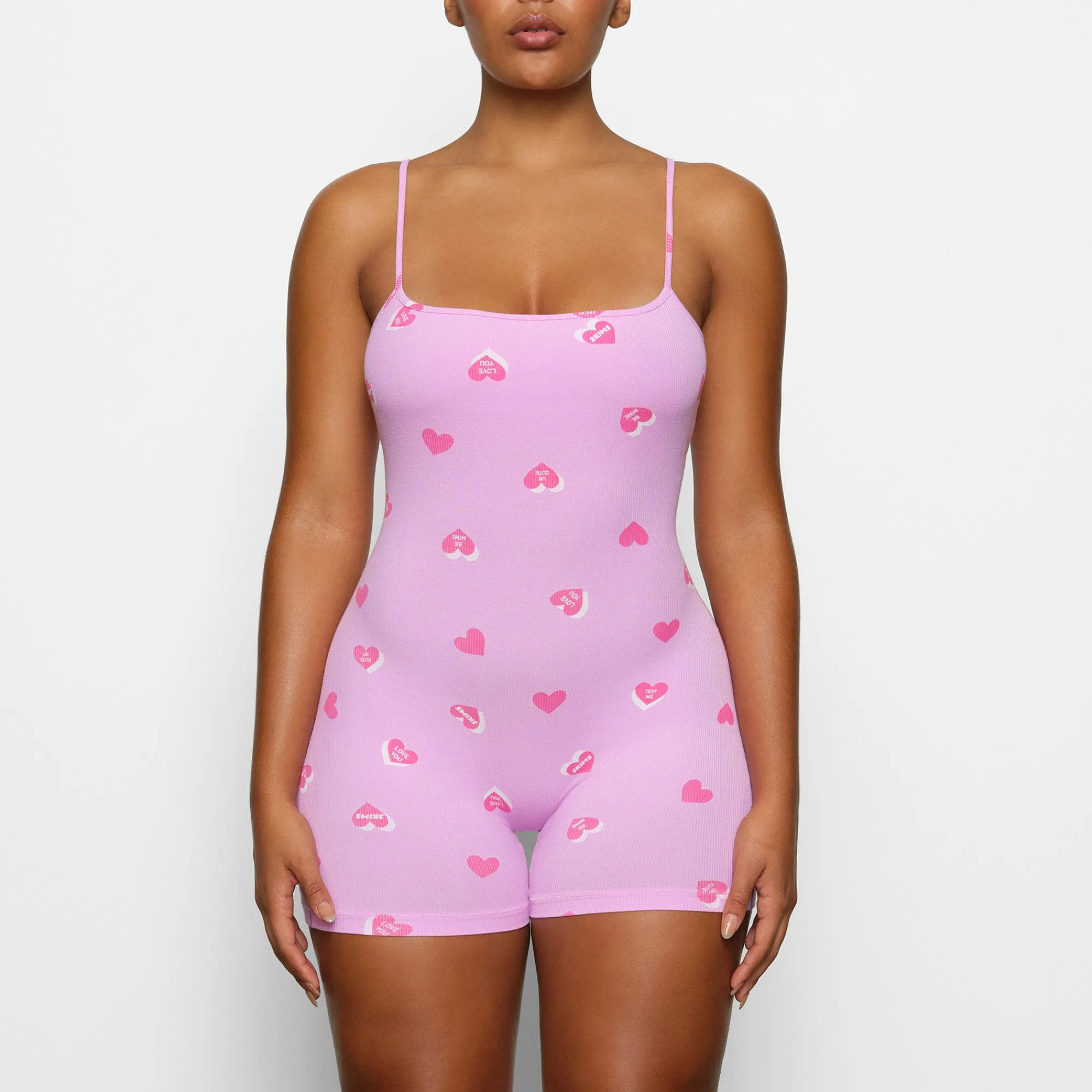 SOFT LOUNGE SCOOP ONESIE | PETAL PRINT-Skims Online