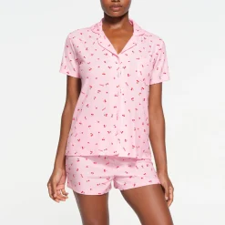 SOFT LOUNGE SHORT SLEEP SET | CHERRY BLOSSOM PRINT-Skims Online