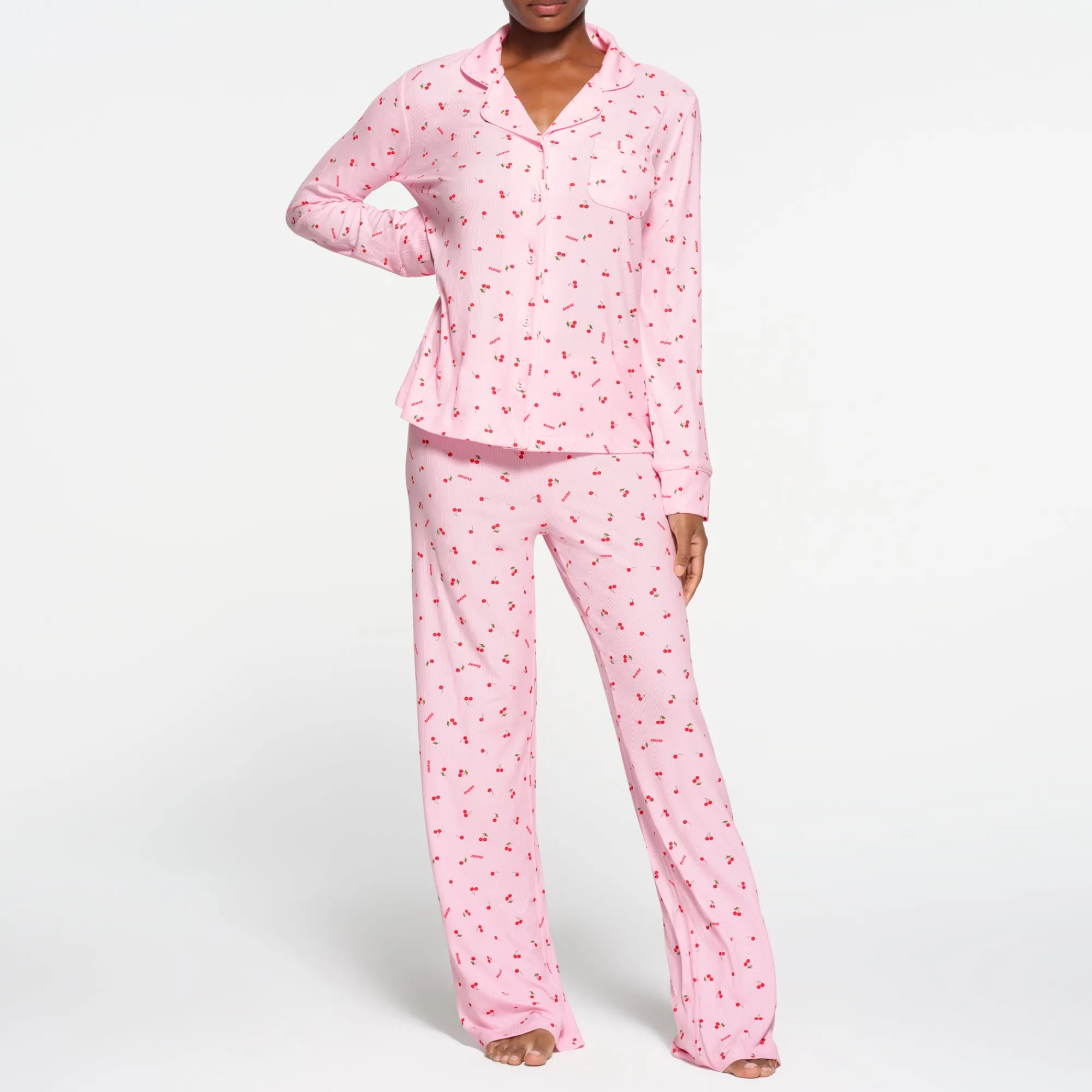 SOFT LOUNGE SLEEP SET | CHERRY BLOSSOM PRINT-Skims Clearance