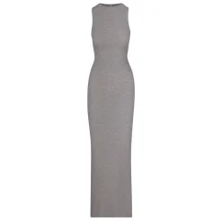 SOFT LOUNGE SLEEVELESS LONG DRESS | HEATHER GREY-Skims Fashion