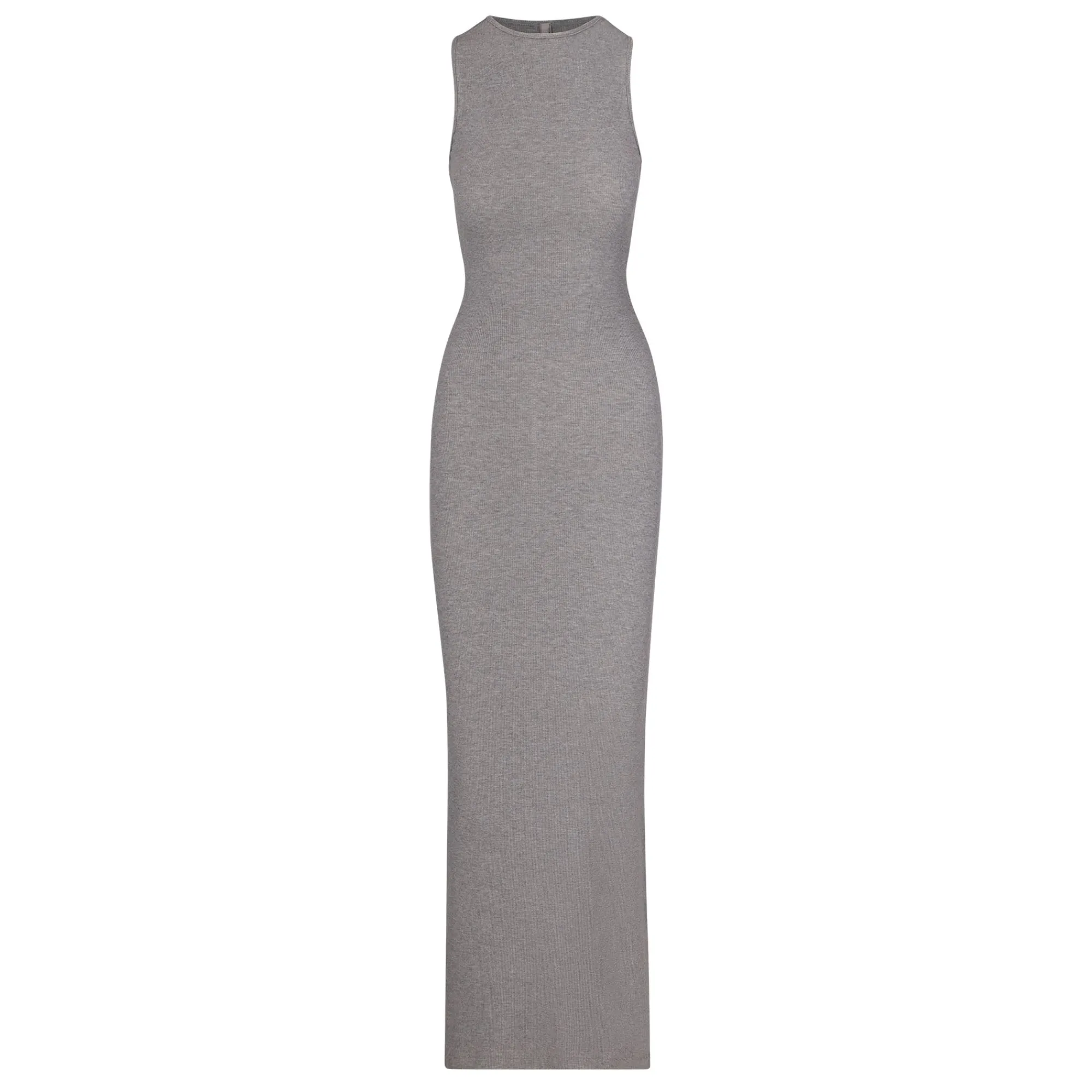 SOFT LOUNGE SLEEVELESS LONG DRESS | HEATHER GREY-Skims Fashion