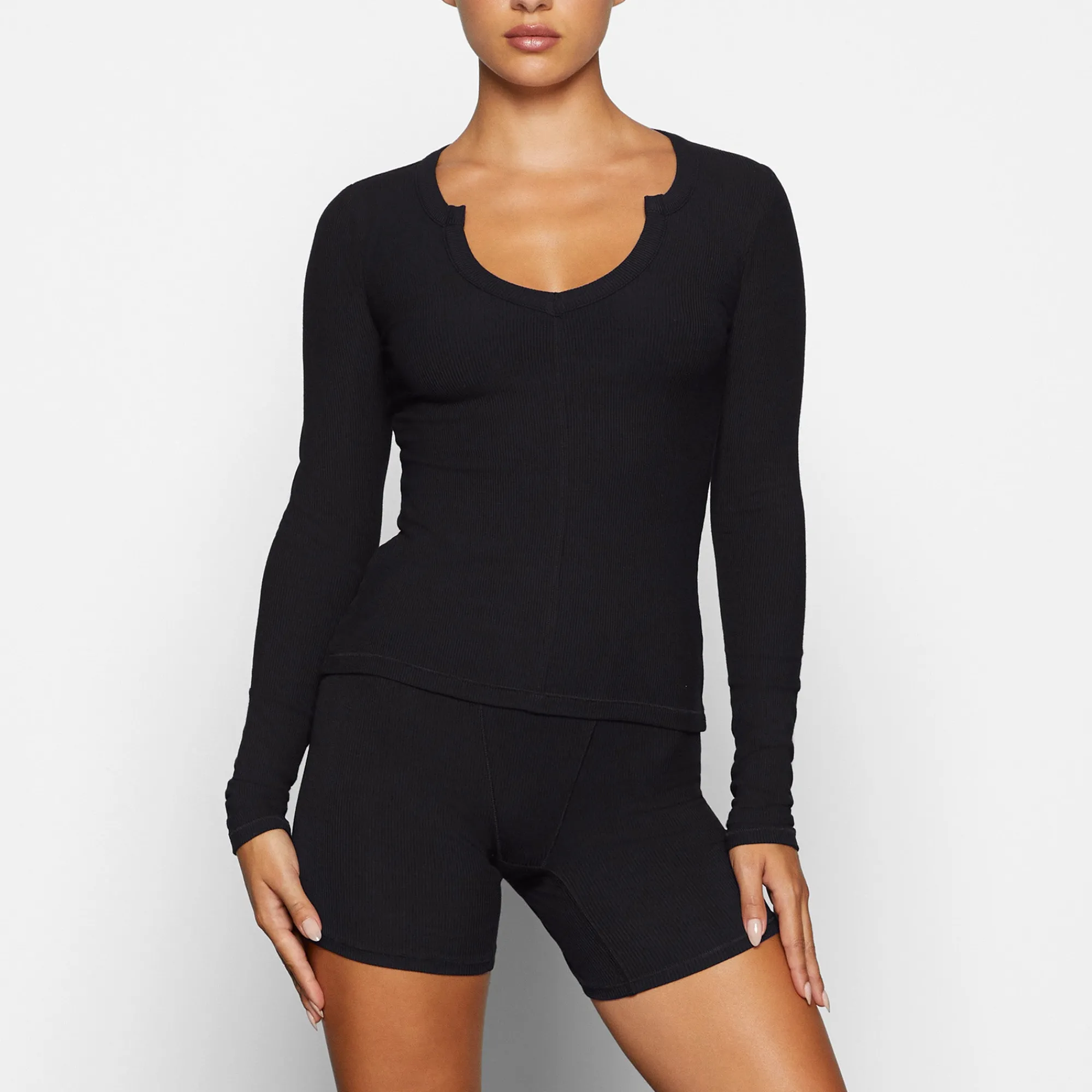 SOFT LOUNGE SPLIT NECK LONG SLEEVE |-Skims Sale