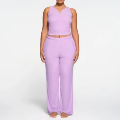 SOFT LOUNGE SPLIT NECK TANK | SUGAR PLUM-Skims Online