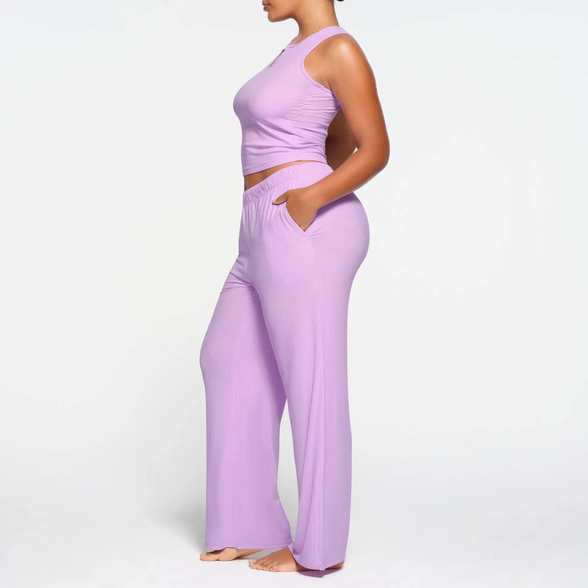 SOFT LOUNGE SPLIT NECK TANK | SUGAR PLUM-Skims Online