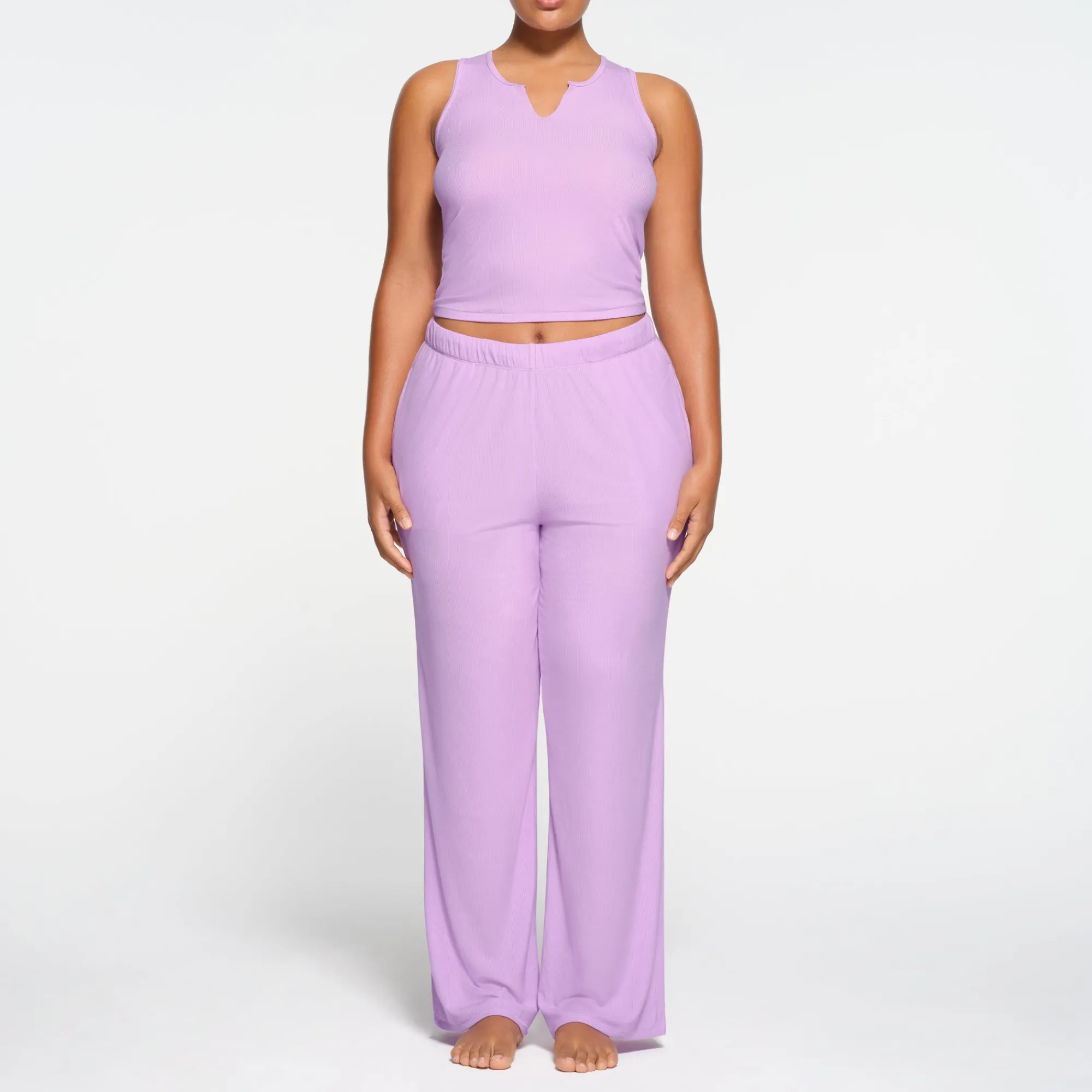 SOFT LOUNGE SPLIT NECK TANK | SUGAR PLUM-Skims Online