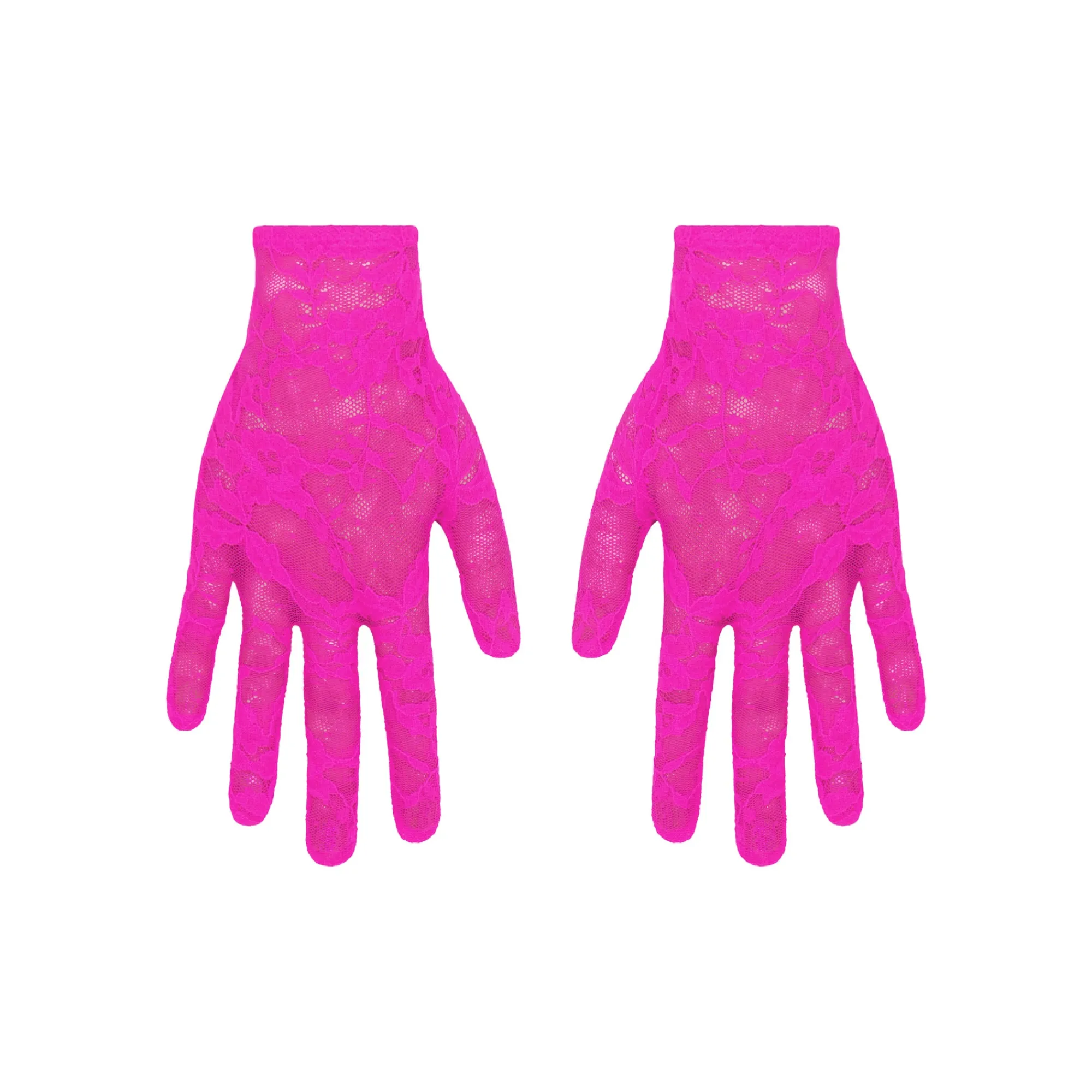 STRETCH LACE GLOVES | NEON PINK-Skims Clearance