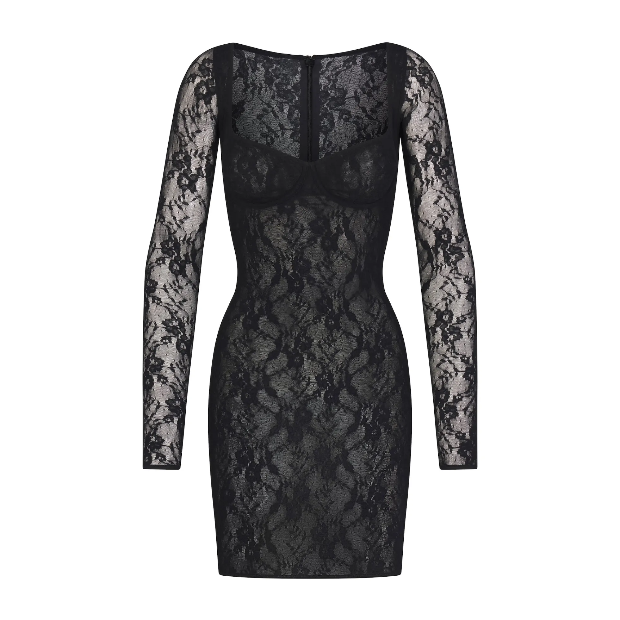 STRETCH LACE LINED LONG SLEEVE UNDERWIRE DRESS |-Skims Sale