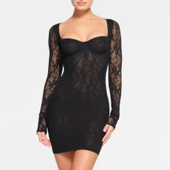 STRETCH LACE LINED LONG SLEEVE UNDERWIRE DRESS |-Skims Sale