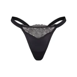 STRETCH SATIN LACE STRING THONG |-Skims New