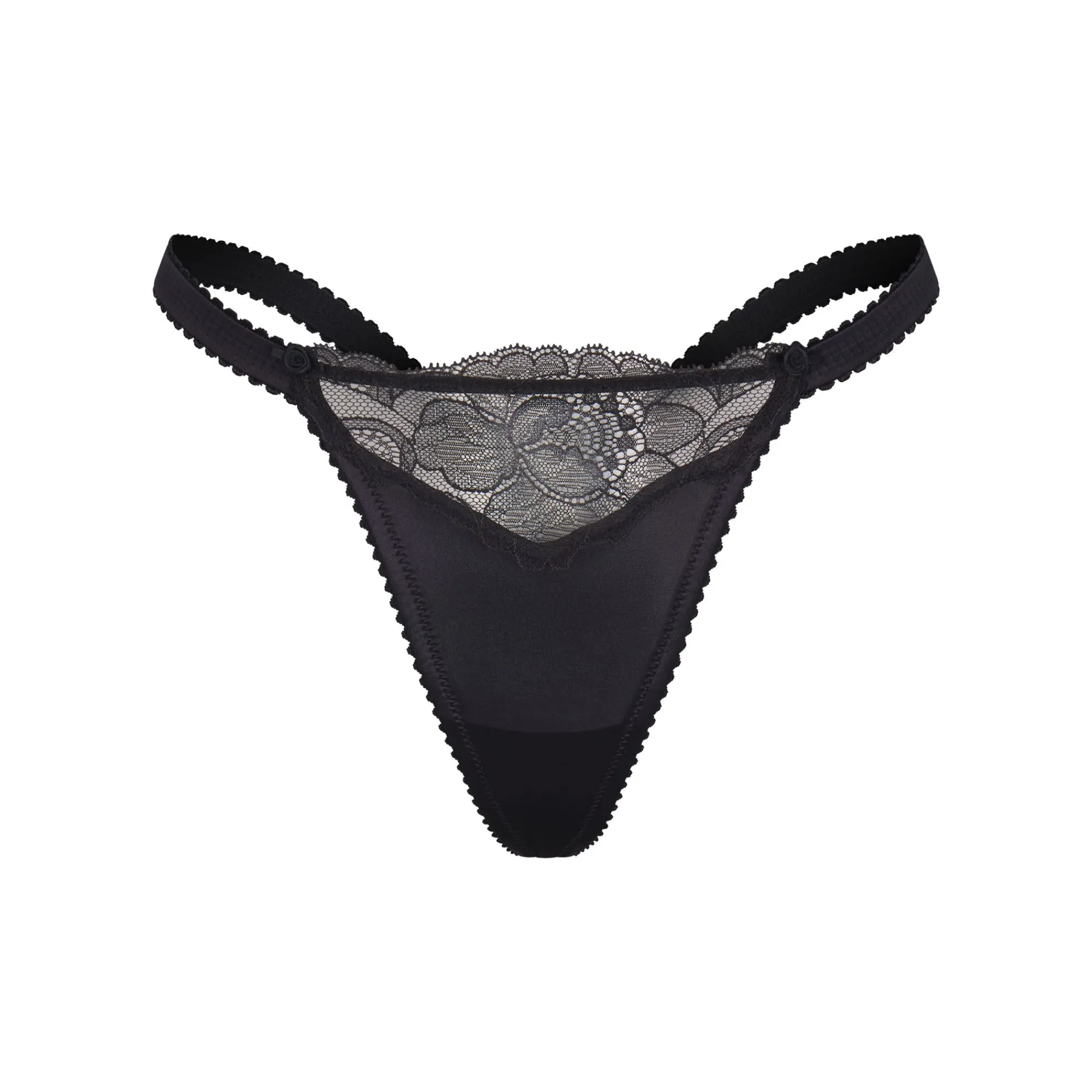 STRETCH SATIN LACE STRING THONG |-Skims New
