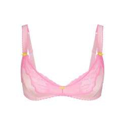 STRETCH SATIN LACE TRIANGLE BRALETTE | CHERRY BLOSSOM-Skims Sale