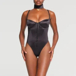 STRETCH SATIN PENDANT BODYSUIT |-Skims New