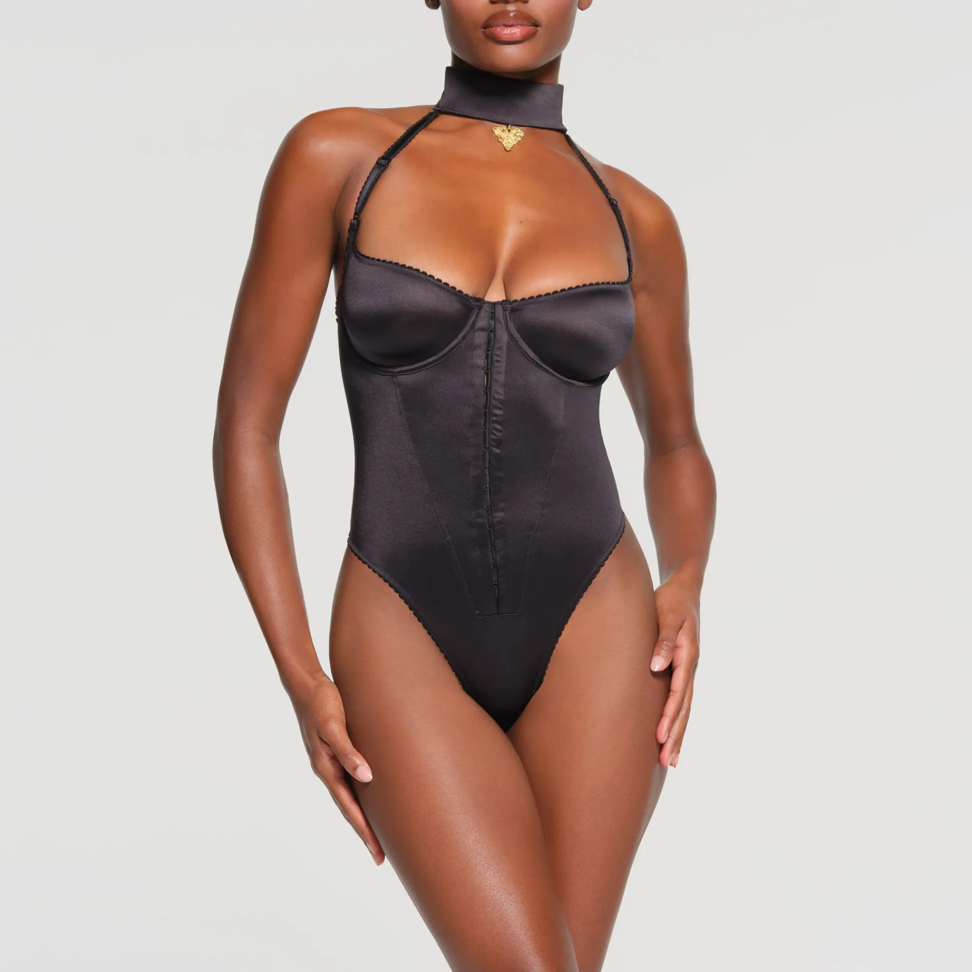 STRETCH SATIN PENDANT BODYSUIT |-Skims New