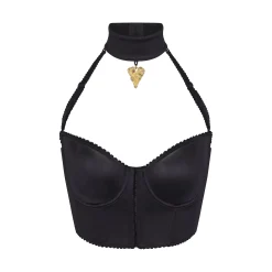 STRETCH SATIN PENDANT CROPPED CORSET |-Skims Outlet