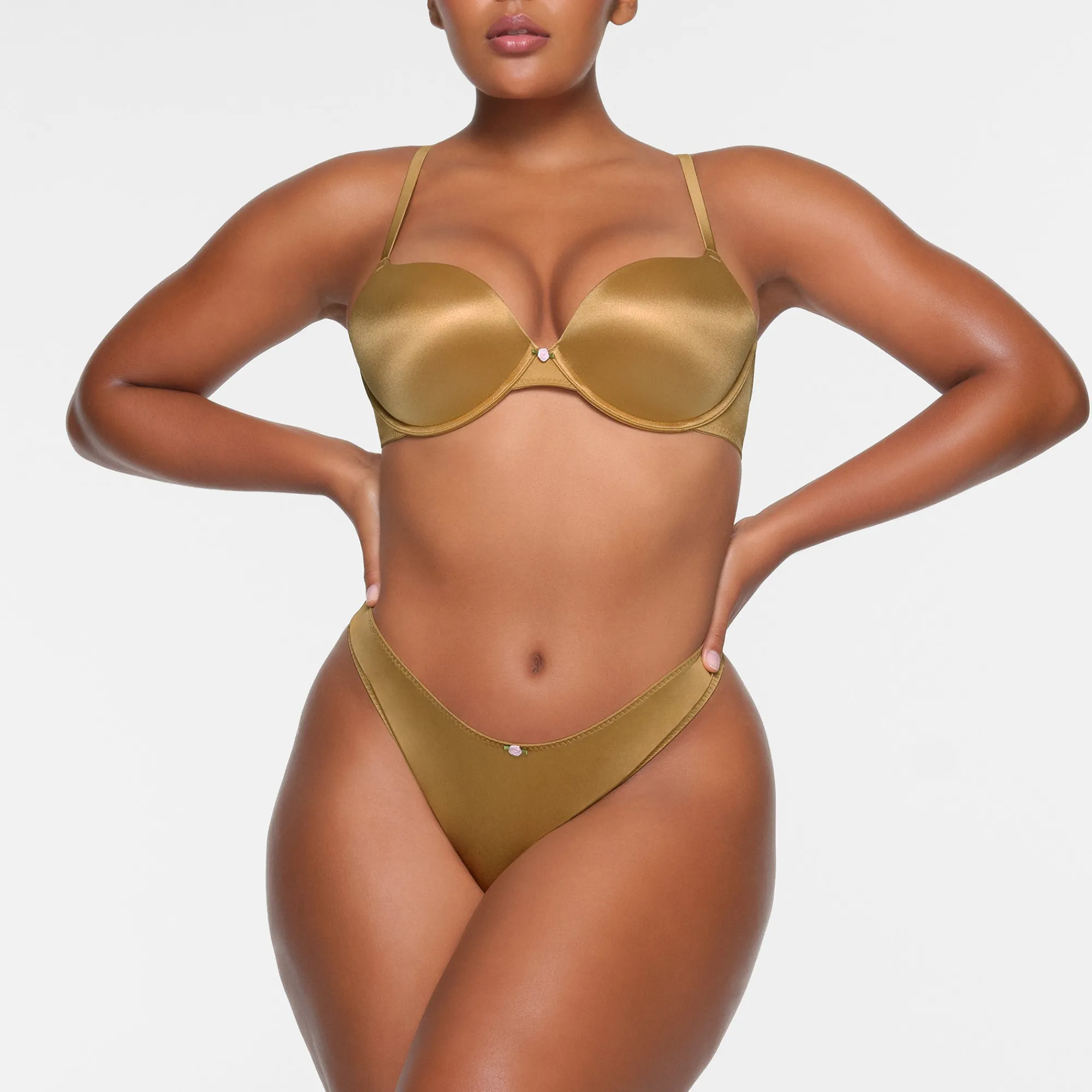 STRETCH SATIN PUSH-UP BRA |-Skims Clearance