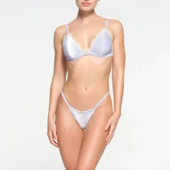 VELVET LACE TRIANGLE BRALETTE |-Skims Best