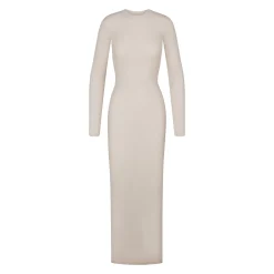 WAFFLE CREW NECK LONG DRESS |-Skims New