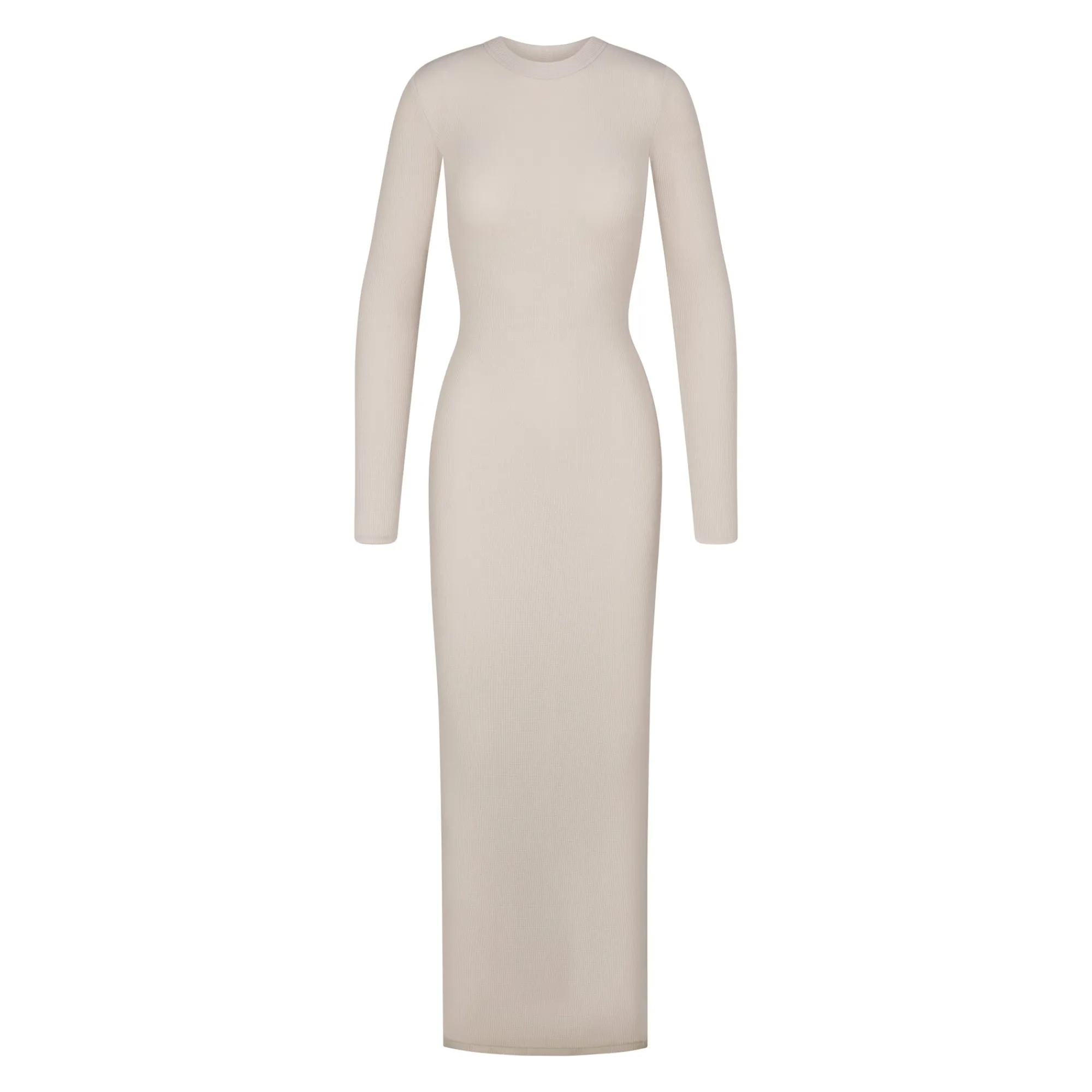 WAFFLE CREW NECK LONG DRESS |-Skims New