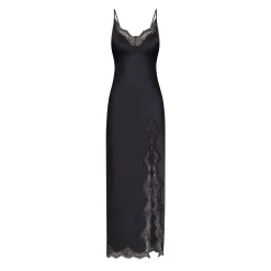 WOVEN SHINE LACE LONG DRESS |-Skims Fashion