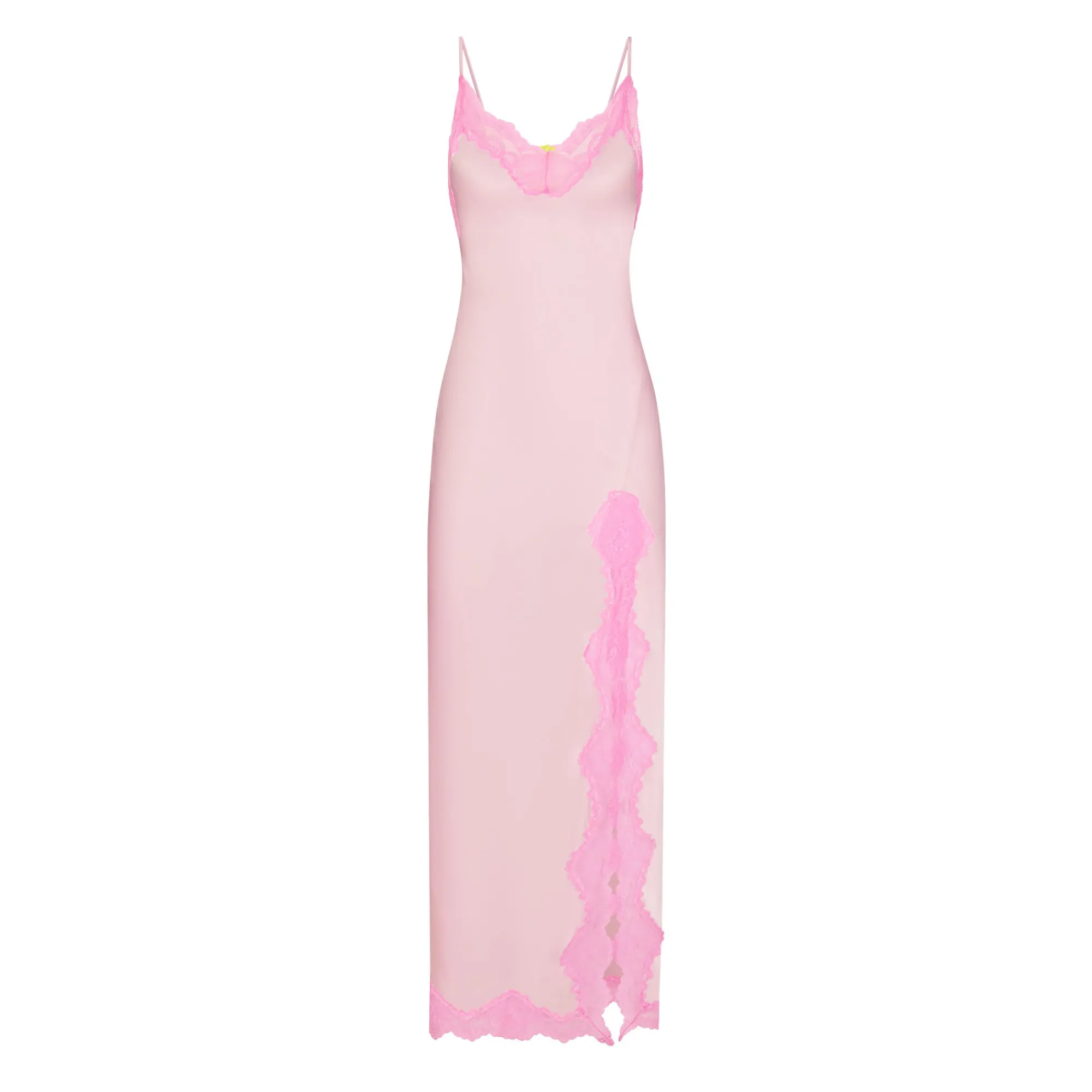 WOVEN SHINE LACE LONG DRESS | CHERRY BLOSSOM-Skims Fashion