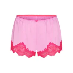 WOVEN SHINE LACE TAP SHORT | NEON ORCHID-Skims Best