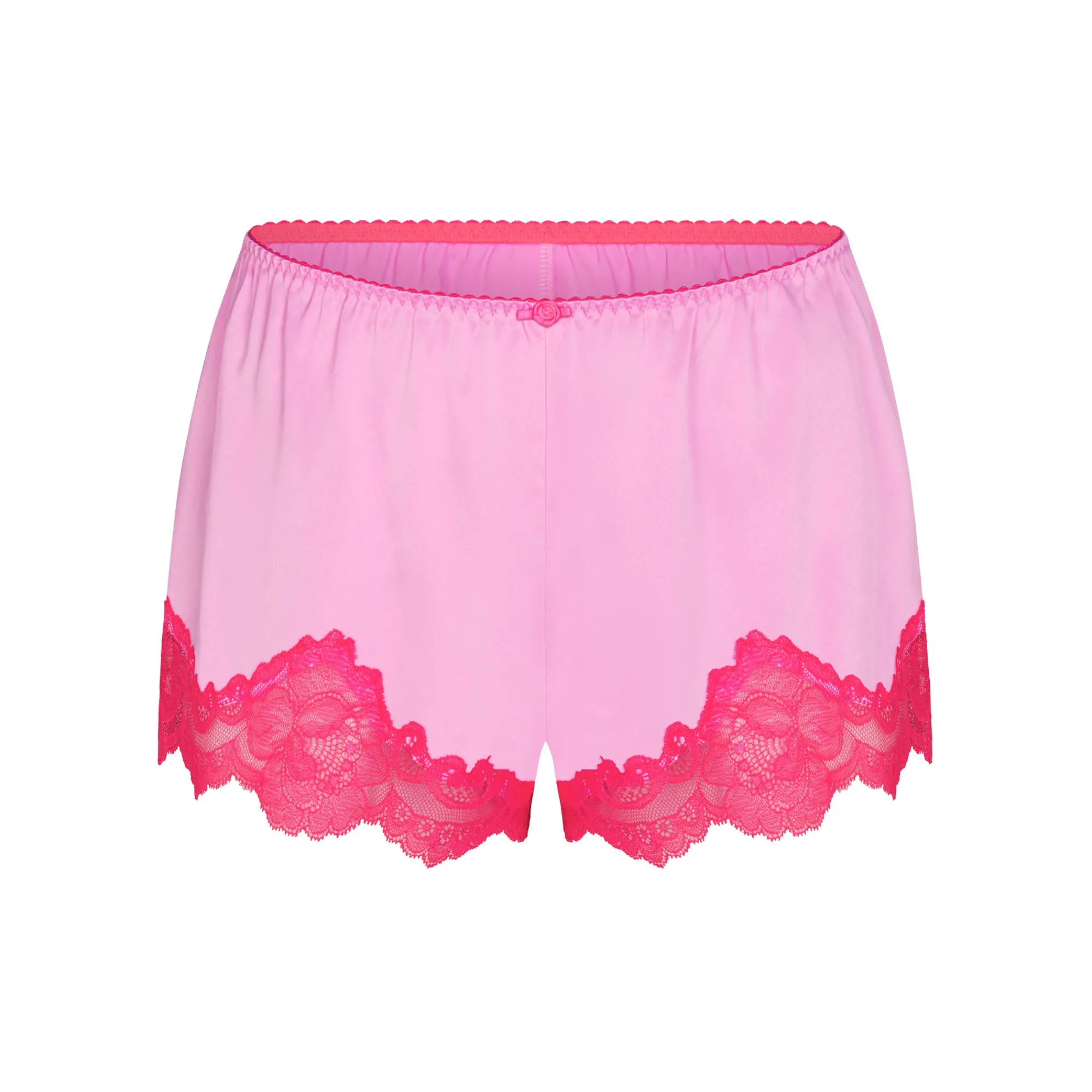 WOVEN SHINE LACE TAP SHORT | NEON ORCHID-Skims Best